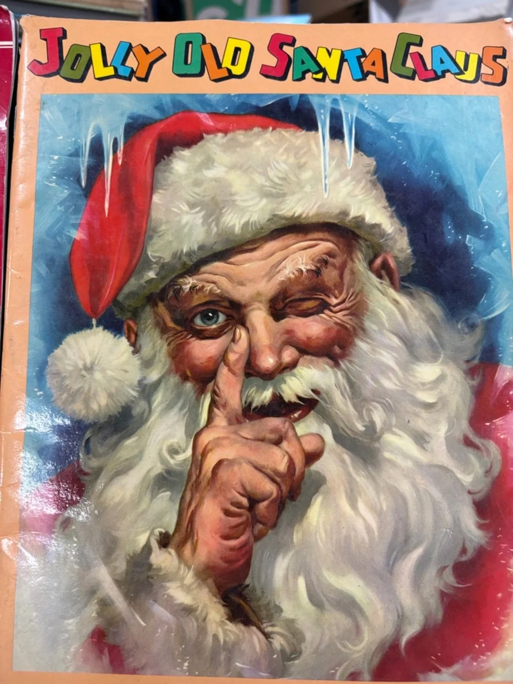 Jolly Old Santa Claus & Christmas ABC Holiday  Vintage Santa Book Lot